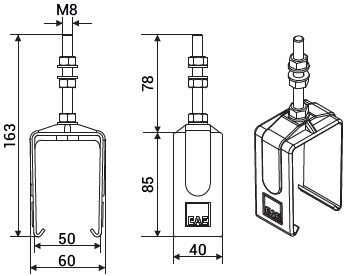 Пластиковая скользящая подвеска TB5